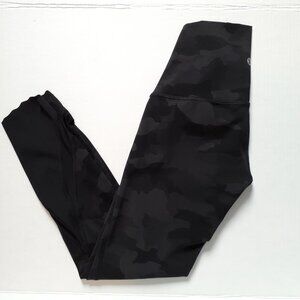 Lululemon Wunder Under Crop High-Rise Scallop Full-On Luxtreme 23" Camo Size 2